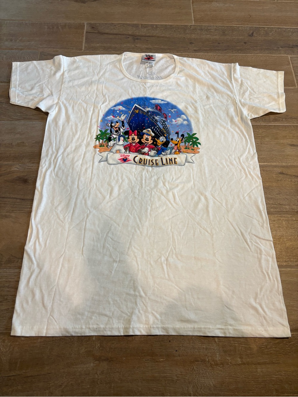 Vintage Disney Cruise Lines Long Sleep Shirt One Size Mickey Mouse